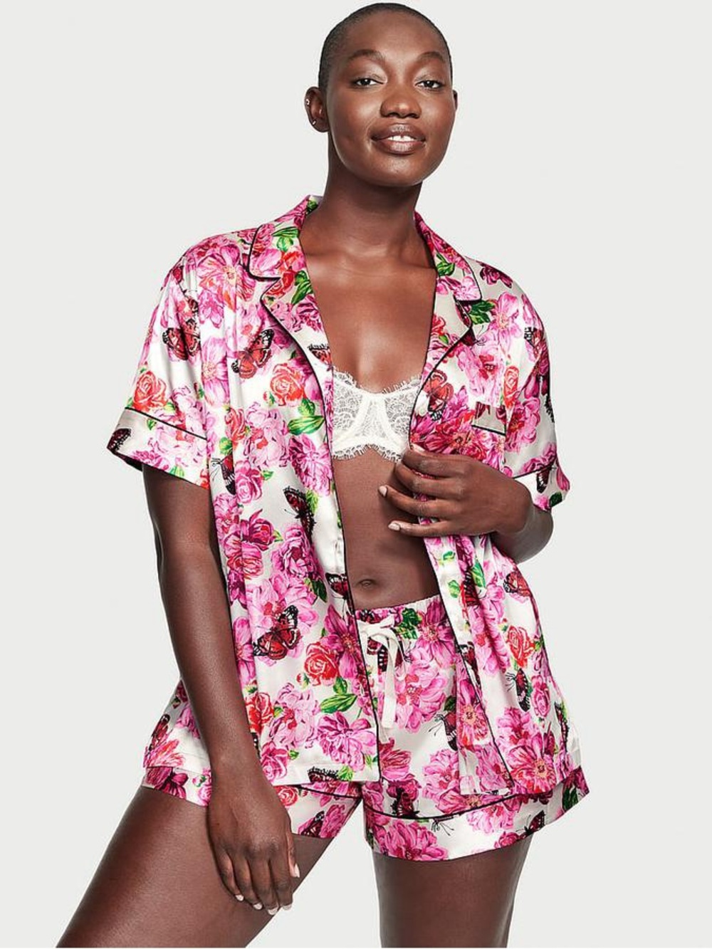Victoria’s Secret Floral Satin Pajama Set - Picture 2 of 6